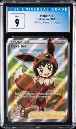 2021 POKEMON SHINING FATES #70 POKE KID CGC 9 - Image 1