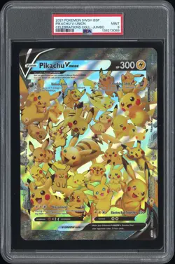 2021 POKEMON SWSH PROMO CELEBRATIONS COLLECTION-TAG JUMBO PIKACHU V-UNION PSA 9 - Image 1
