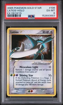2005 POKEMON EX DEOXYS GOLD STAR #106 LATIOS-HOLO PSA 6 - Image 1