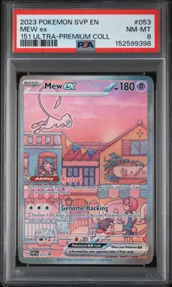 2023 POKEMON SVP PROMO 151 ULTRA-PREMIUM COLLECTION #053 MEW EX PSA 8 - Image 1