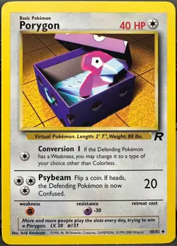 Porygon 48/82 Team Rocket Pokemon TCG 1999 LP - Image 1