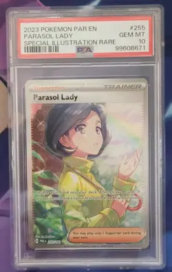 2023 POKEMON PAR EN-PARADOX RIFT SPECIAL ILLUSTRATION RARE PARASOL LADY PSA 10 - Image 1