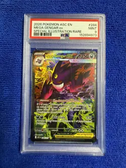 2026 POKEMON ASCENDED HEROES SPECIAL ILLUSTRATION RARE MEGA GENGAR EX PSA 9 - Image 1