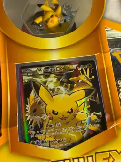 Pokemon Trading Card Game Pikachu EX Red & Blue Collection Box (Damaged Box) - Image 3