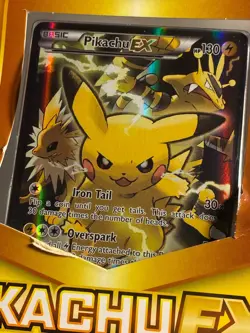 Pokemon Trading Card Game Pikachu EX Red & Blue Collection Box (Damaged Box) - Image 4