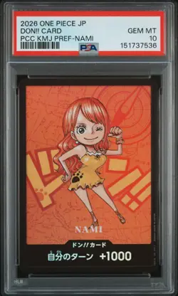 2026 ONE PIECE JPN PREM COLLECTION KUMAMOTO PREFECTURE SPECIAL DON!! CARD PSA 10 - Image 1