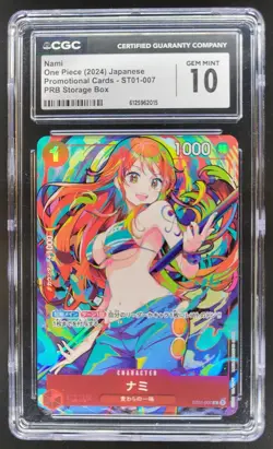 2024 ONE PIECE JP NAMI PROMO ST01-007 STORAGE BOX CGC 10 RC7 - Image 1