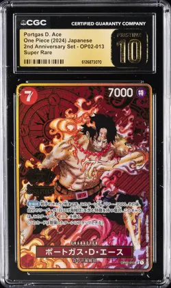2024 ONE PIECE JAPANESE 2ND ANNIVERSARY SET SR PORTGAS D. ACE CGC 10 PRISTINE - Image 1