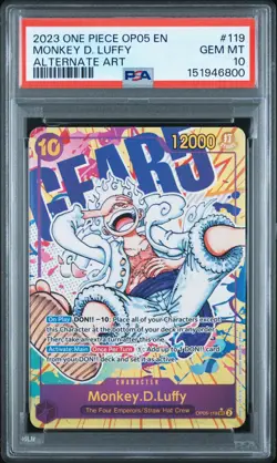 2023 ONE PIECE AWAKENING OF THE NEW ERA ALT ART #119 MONKEY D. LUFFY PSA 10 - Image 1