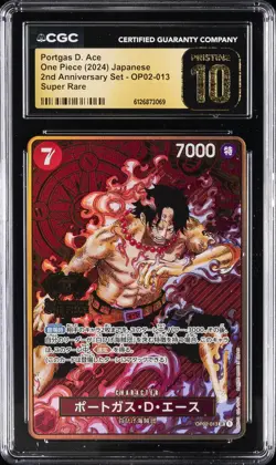 2024 ONE PIECE JPN 2ND ANNIVERSARY SET SUPER RARE PORTGAS D. ACE CGC 10 PRISTINE - Image 1