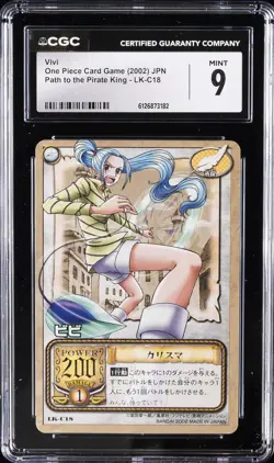 2002 ONE PIECE JPN CARD GAME PATH TO THE PIRATE KING #LK-C18 VIVI CGC 9 - Image 1