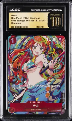 2024 ONE PIECE JPN PRB STORAGE BOX SET COMMON #ST01-007 NAMI CGC 10 PRISTINE - Image 1