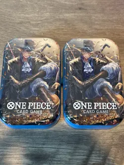 One Piece TCG Factory Sealed Tin Pack Vol 2 OP-13 TS-02 Lot of 2 Sabo Tins! - Image 1