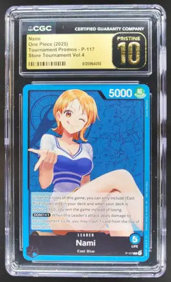2025 ONE PIECE NAMI TOURNAMENT PROMOS P-117 CGC 10 PRISTINE RC7 - Image 1