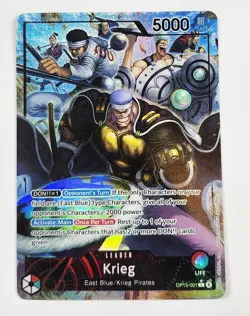 Krieg OP15-001 AltArt Leader One Piece TCG English NM Adventure on Kami's Island - Image 1