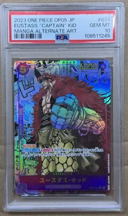 2023 ONE PIECE AWAKENING OF THE NEW ERA MANGA ALT ART EUSTASS CAPTAIN KID PSA 10 - Image 1