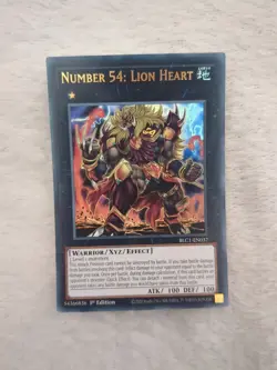 BLC1-EN037 Number 54: Lion Heart : Gold Ultra Rare 1st Edition YuGiOh Card - Image 1