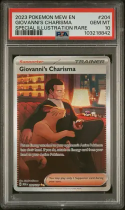 PSA 10 GIOVANNI'S CHARISMA 204/165 | 151 Full Art Graded Pokemon Card HK - Image 1