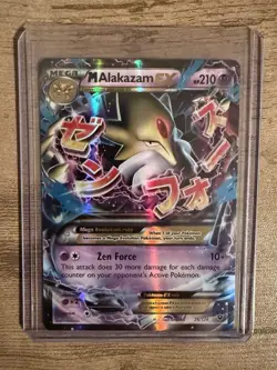 Pokemon M Alakazam EX Ultra Rare 26/124 Fates Collide Holo Mega Card 210 HP - Image 1