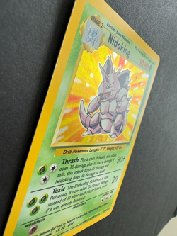 Nidoking 11/102 Base Set Holo Rare Unlimited LP Pokemon Card - Image 2