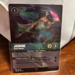 Disney Lorcana Jasmine Desert Warrior 212/204 EN-4 Card "1ST Enchanted!!!" - Image 1