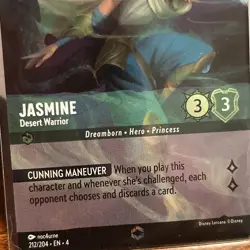 Disney Lorcana Jasmine Desert Warrior 212/204 EN-4 Card "1ST Enchanted!!!" - Image 4