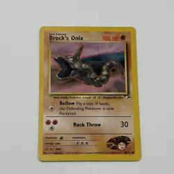 Brock’s Onix 69/132 Gym Heroes Unlimited WOTC Common Pokemon Card LP/NM - Image 1