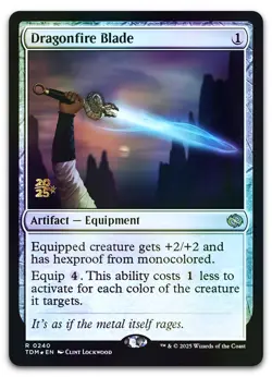 Dragonfire Blade #240 (Foil) (NM) Prerelease Cards PRE Magic MTG - Image 1