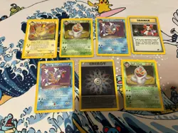 Pokemon TCG Team Rocket 2000s Holo Card Lot Of 7 Raichu 83/82 8/82 2/82 LP-MP - Image 1