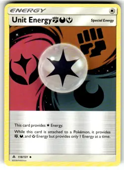Unit Energy FDY 118/131 Uncommon - Pokemon Sun & Moon Forbidden Light Card - Image 1
