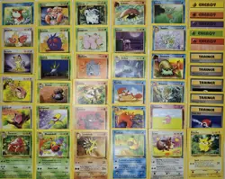 Vintage WOTC Pokemon Jungle & Fossil Card Lot 50 Uncommon/Common NM-LP - Image 1