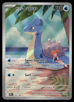Pokemon Cards Misty's Lapras 194/182 Destined Rivals Illustration Rare NM *2 - Image 1