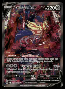 Pokemon Cards Zamazenta V GG54/GG70 Crown Zenith Galarian Gallery Holo V Rare NM - Image 1