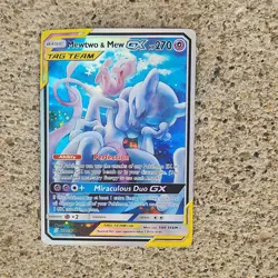 Pokemon Mewtwo & Mew GX SM191 TAG TEAM Promo Holo Card SM Set - Image 1
