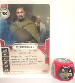 Star Wars Destiny Rebellion Leader Legacies #45 Legendary Card w/ Die - Image 1