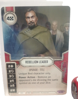 Star Wars Destiny Rebellion Leader Legacies #45 Legendary Card w/ Die - Image 3