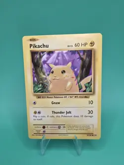 Pokemon Pikachu Common Regular 35/108 Evolutions 60HP Gnaw Thunder Jolt Card - Image 1