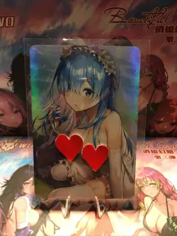Rem Re:Zero Waifu Card Goddess Story CCG Anime Hentai Waifu Card - Image 1