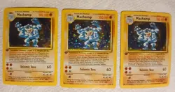 Pokemon Machamp 8/102 Base Set Holo 1999 3 Cards Lot Pokemon TCG English - Image 1