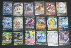 Pokemon V - 18 card Lot Glaceon Leafeon Pikachu Indeedee Slowking - Image 1