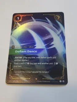 League of Legends Irelia Defiant Dance Signature Spell Foil Kudos Card 196/221 - Image 1