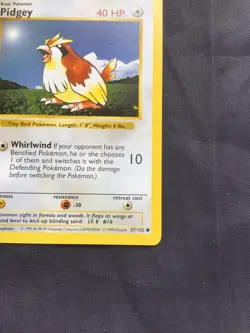 Pokemon Cards: Base Set 1st Edition Common: Pidgey 57/102 - Image 4