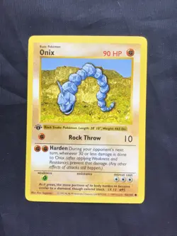Pokemon Cards: Base Set 1st Edition Common: Onix 56/102 - Image 1