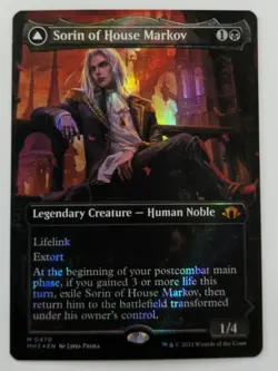 MTG Sorin of House Markov / Sorin, Ravenous Neonate Textured MH3 ✨FOIL✨ - Image 1