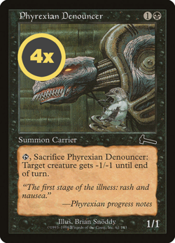 MTG Playset (4x) Phyrexian Denouncer ** Urza's Legacy ** English (NM) - Image 1