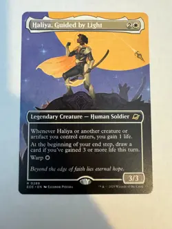1x - Haliya, Guided by Light - (borderless) - Edge of Eternities - NM MTG - Image 1