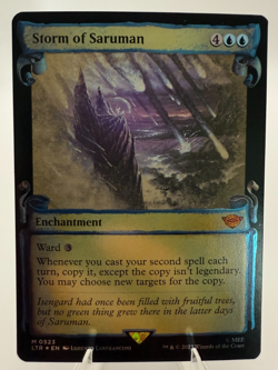 MTG Storm of Saruman - Showcase Scrolls Foil - LTR #523 - Near Mint - Image 1