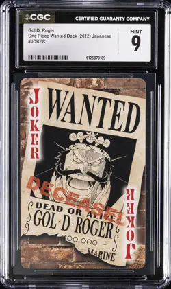 2012 ONE PIECE JPN WANTED DECK JOKER GOL D. ROGER CGC 9 - Image 1
