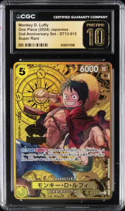 2024 ONE PIECE 2ND ANNIVERSARY SET SUPER RARE MONKEY D. LUFFY CGC 10 PRISTINE - Image 1