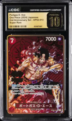 2024 ONE PIECE JAPANESE 2ND ANNIVERSARY SET SR PORTGAS D. ACE CGC 10 PRISTINE - Image 1